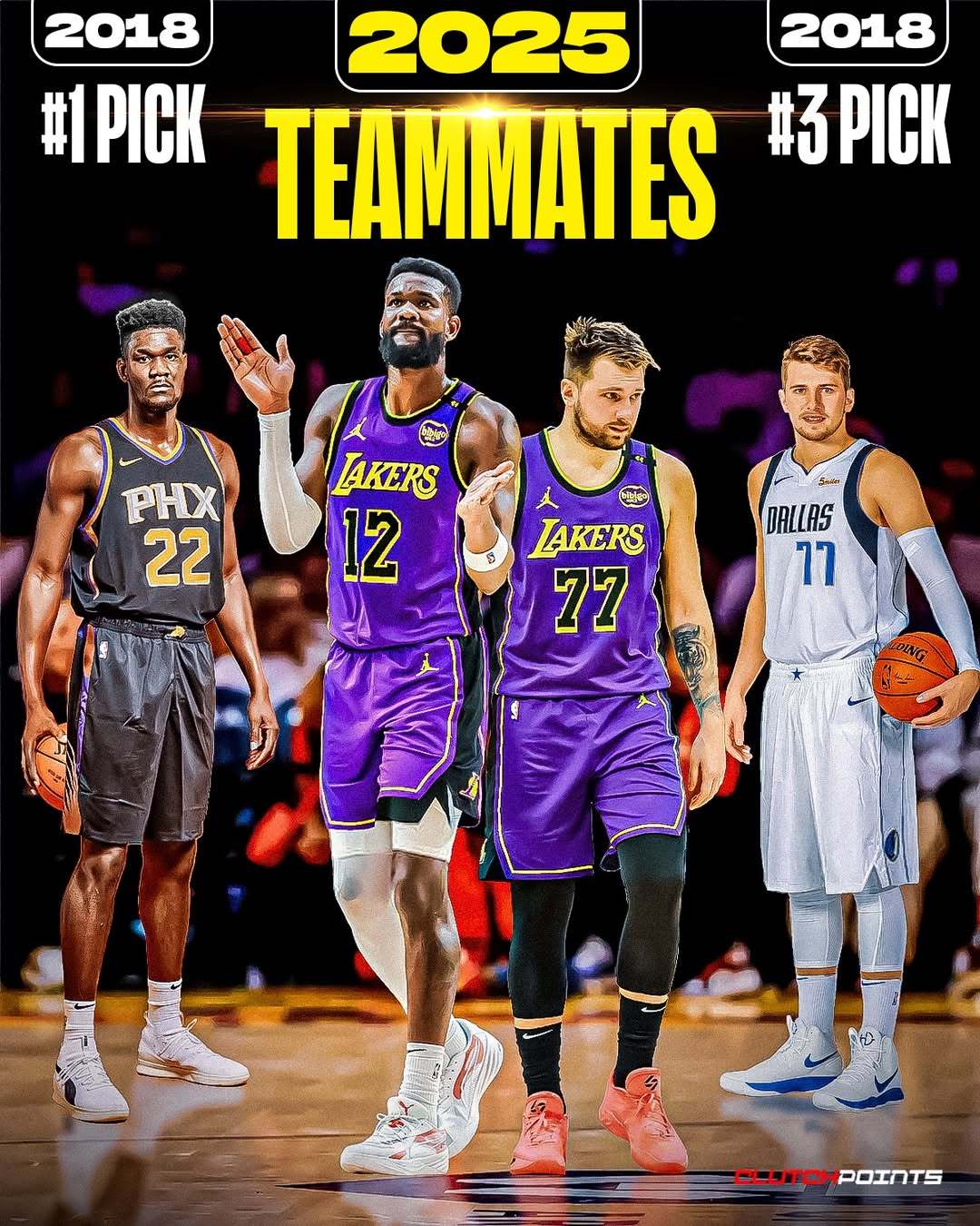 艾顿来了!詹姆斯与九位状元同队创NBA历史之最